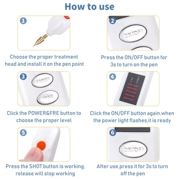 Spot Mole Pen Spot Removal Instrument Home Beauty Instrument, Spec: US  Plug -in Model(Golden)