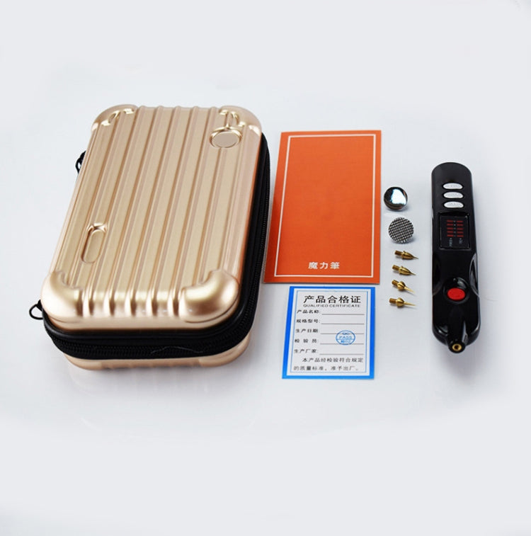 Spot Mole Pen Spot Removal Instrument Home Beauty Instrument, Spec: UK Plug-in Model(Golden)
