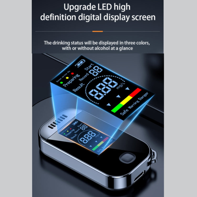 Mini Non-contact High-sensitivity Color Screen Digital Display Alcohol Tester(English)
