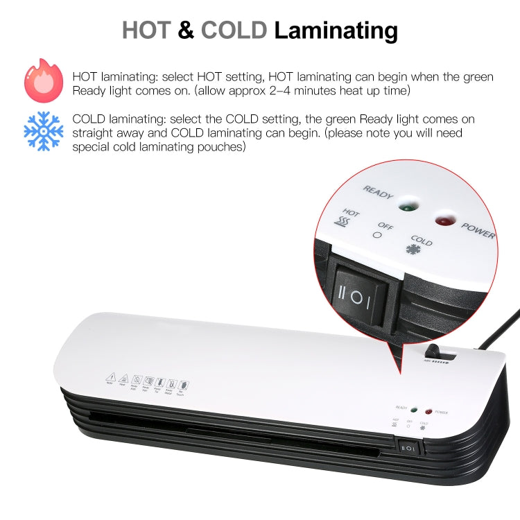 Osmile SL299 A4 Laminator Cold Hot Lamination Photo File Laminating Machine(US Plug)