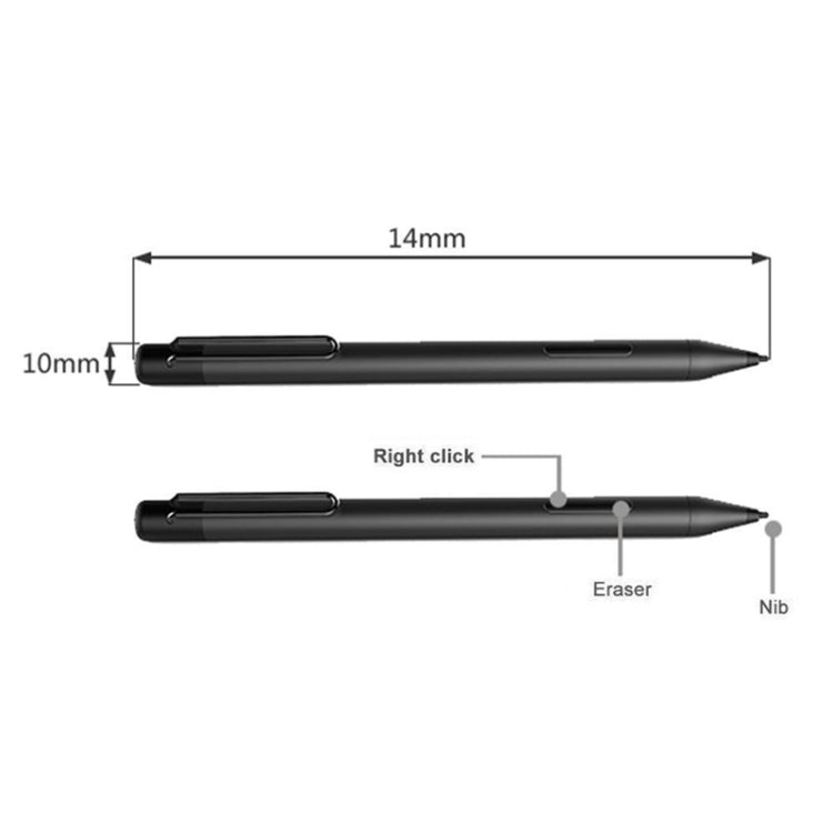 For Microsoft Surface 3 Pro 3/4/5/6/7/Book/Laptop/Go Pressure Touch Capacitance Pen(Silver)