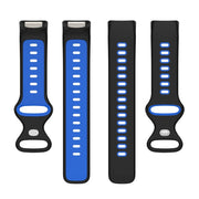 For Fitbit Charge 5 Smart Watch Sports Water-resistant Two-Color Silicone Band(Black Gray)