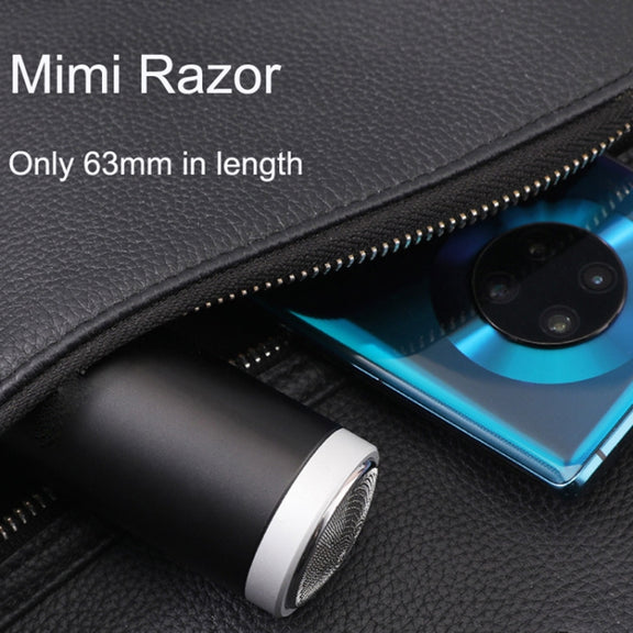 Motorized Men Mini Travel Portable Beard Razor Washable(Green)