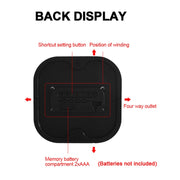 13-Inch LED Acrylic Electronic Clock Large-Screen Square Wall Clock With Timing Temperature Humidity(6632 White Light)