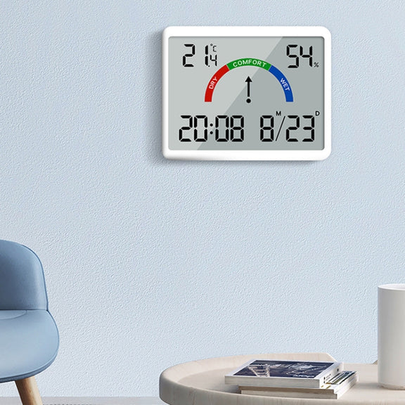 Magnetic LCD Digital Aalarm Clock Large Screen With Temperature Humidity Display(8280 Black)