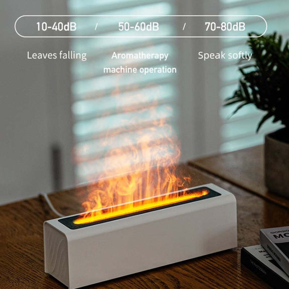 DQ711  Flame Aromatherapy Diffuser Quiet USB Air Humidifier(Black)