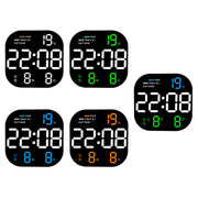 6633 LED Screen Digital Display Timing Desktop Alarm Clock Living Room Hanging Clock(Blue Light)