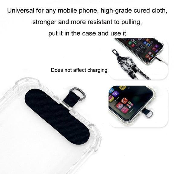 10mm Thick Rope Mobile Phone Anti-Lost Adjustable Lanyard Spacer(Dark Coffee Black Pattern)