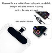 10mm Thick Rope Mobile Phone Anti-Lost Adjustable Lanyard Spacer(Tide Pattern Black Red)