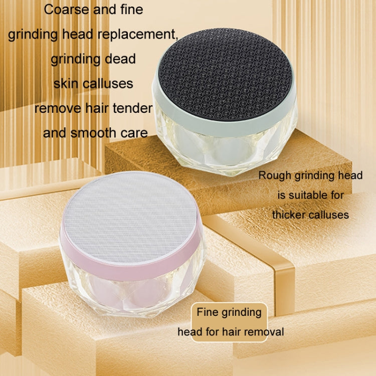 2 in 1 Double-sided Foot Grinder Crystal Glass Manual Epilator(Black)