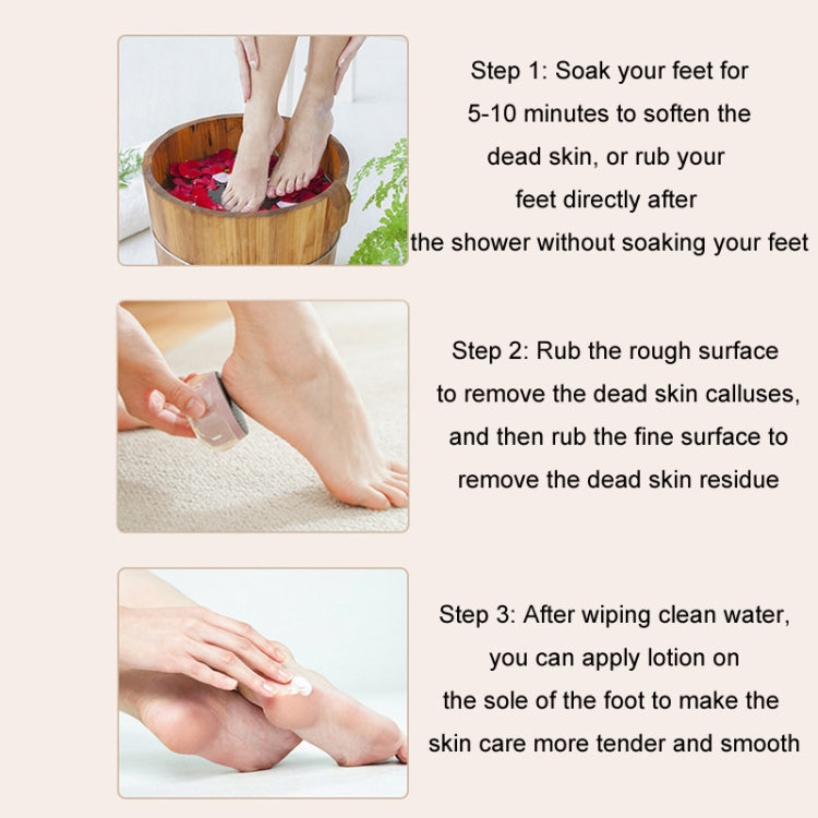 2 in 1 Double-sided Foot Grinder Crystal Glass Manual Epilator(Black)
