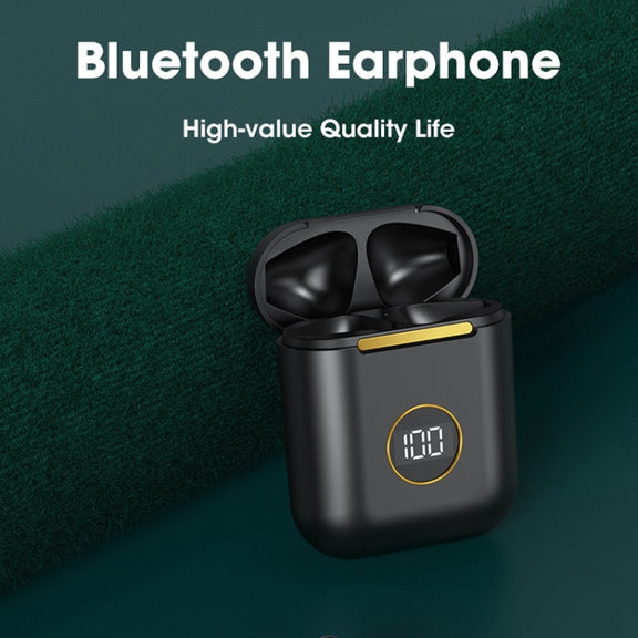 X1 TWS  LED Digital Display Wireless Noise Reduction Sport Bluetooth Headphone(Blue)