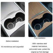 For Tesla Model3/Y Central Control Panel Modification Anti-Scratch Protective Sticker(Carbon Fiber Bright)