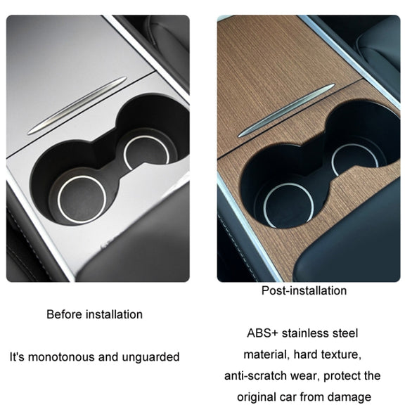 For Tesla Model3/Y Central Control Panel Modification Anti-Scratch Protective Sticker(Carbon Fiber Matte)