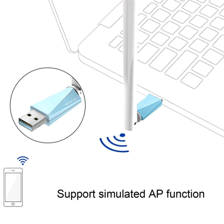 MERCURY MW150UH Mini USB Wireless Network Card Desktop Computer Laptop Wifi Receiver