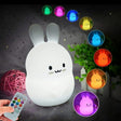 Rabbit Silicone Pat Night Light Children Gift Color Changing Lamp, Specification: Charging Remote Control - Night Lights by PMc TechLife | Online Shopping South Africa | PMc TechLife | Buy Now Pay Later Mobicred