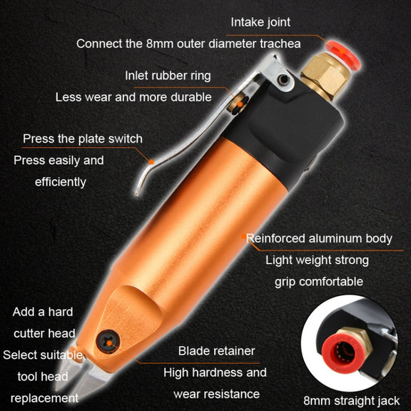 HSD HS-5+S2S Cut Metal Set 2 In 1 Pneumatic Snip Plier Cutting Metal Plastic Model Scissor Tool