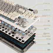 LANGTU LT84 Mechanical Luminous Keyboard, Style: Wired Single-mode Green Shaft (White)
