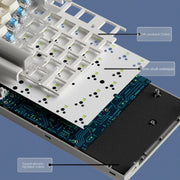 LANGTU LT84 Mechanical Luminous Keyboard, Style: Wired Single-mode Silver Gray Shaft (White)