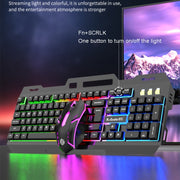 K-Snake Mechanical Feel Keyboard Mouse Kit USB Wired 104 Keycaps Computer Keyboard, Style: Keyboard+Mouse (White)