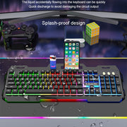 K-Snake Mechanical Feel Keyboard Mouse Kit USB Wired 104 Keycaps Computer Keyboard, Style: Keyboard+Mouse (White)