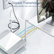 SAMZHE Cat6A Ethernet Cable UTP Network Patch Cable 15m(White)