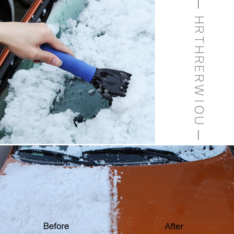 Vehicle Mounted Snow Shovel De-Icer Cleaning Tool, Color: Red+Gloves