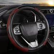 38cm Carbon Fiber Elastic Leather Without Inner Ring Car Steering Wheel Cover, Color: Liquor - Steering Wheel Accessories by PMC TechLife | Online Shopping South Africa | PMC TechLife | Buy Now Pay Later Mobicred