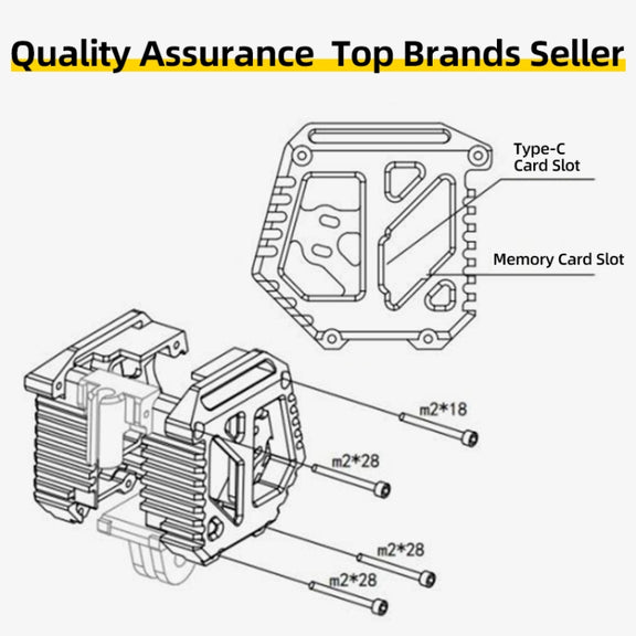 For DJI O3 AIR UNIT Camera Module Case Frame CNC Cage Holder