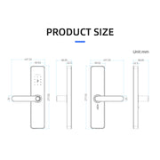 C91 Tuya Smart WiFi Password Fingerprint Electronic Door Lock(Black)
