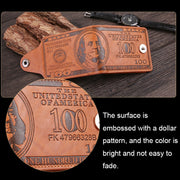 Retro Dollar Pattern Magnetic Buckle Multi-card Slot Wallet(Coffee)