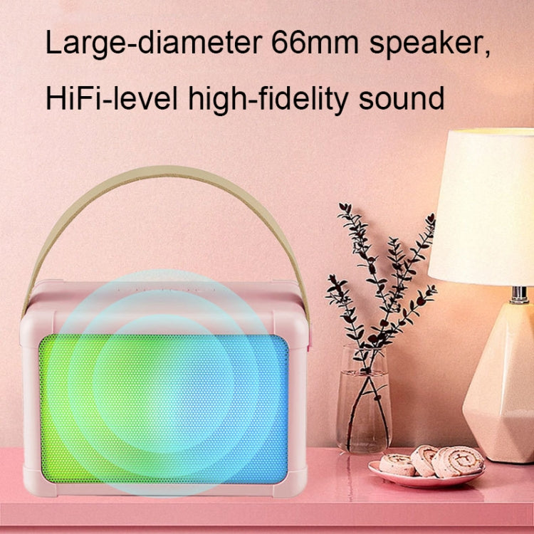 Portable RGB Lighting Effect Bluetooth Speaker Home Mini Karaoke Audio, Style: Speaker(Beige)