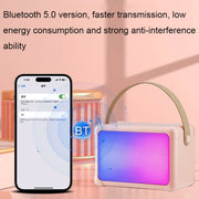 Portable RGB Lighting Effect Bluetooth Speaker Home Mini Karaoke Audio, Style: Speaker(Beige)