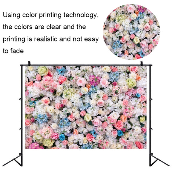 2.1 X 1.5m Festive Photography Backdrop 3D Wedding Flower Wall Hanging Cloth, Style: C-1856
