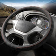 42cm Leather Truck Steering Wheel Cover(Black Red Line) - Steering Wheel Accessories by PMC TechLife | Online Shopping South Africa | PMC TechLife | Buy Now Pay Later Mobicred