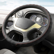 45cm Leather Truck Steering Wheel Cover(Black Red Line)