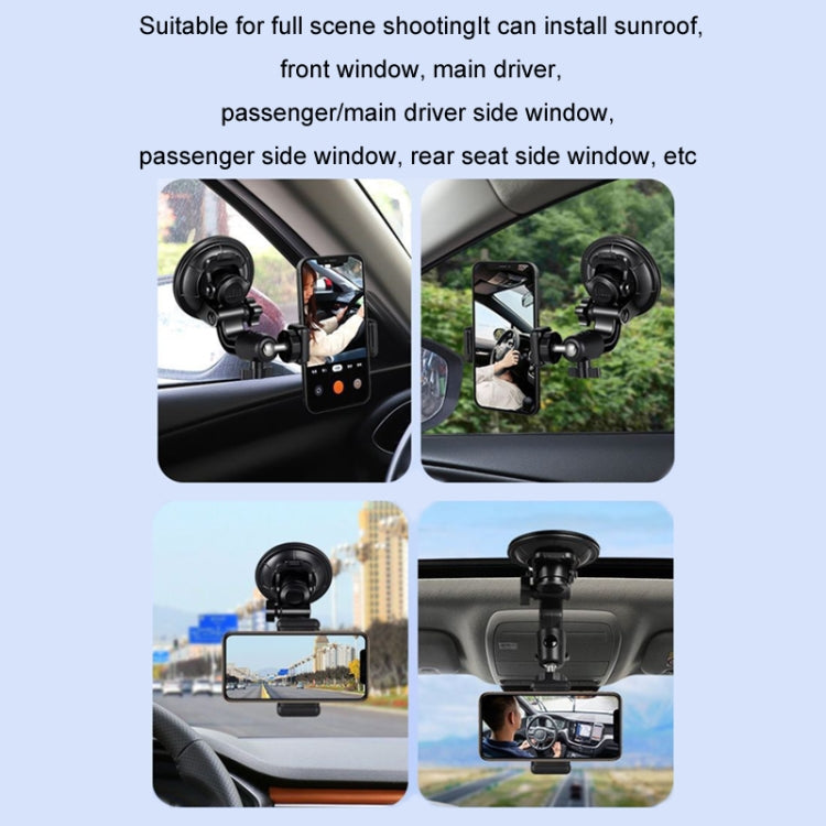 Car Suction Cup Mobile Phone Navigation Live Broadcast Shooting Bracket, Specification: With Bluetooth