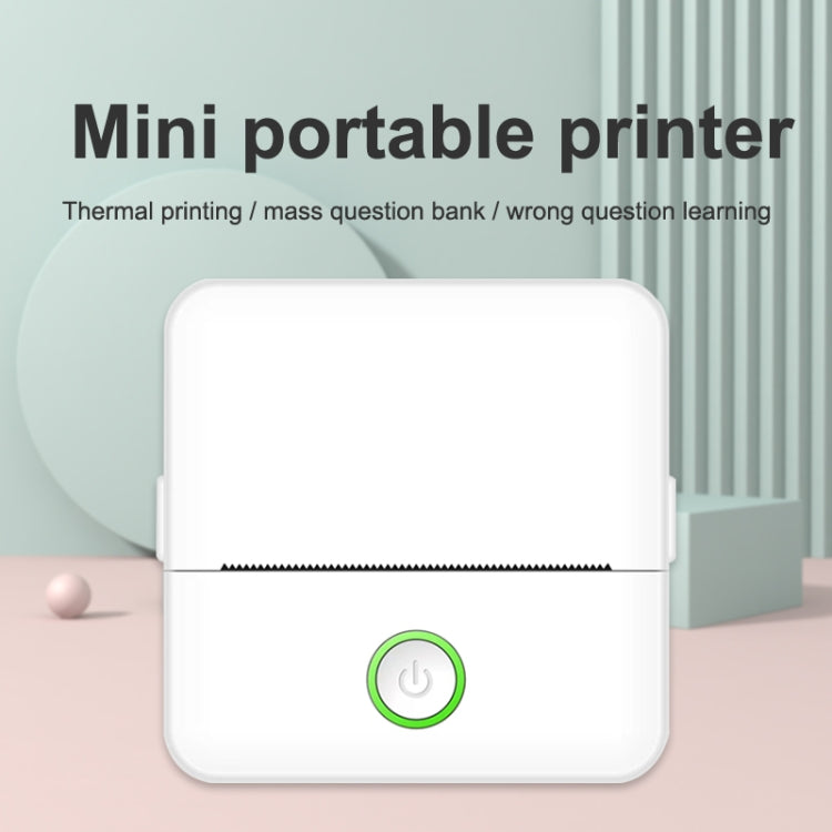 X6 200DPI Student Homework Printer Bluetooth Inkless Pocket Printer White Printing Paper x1