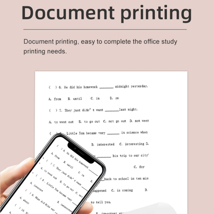X6 200DPI Student Homework Printer Bluetooth Inkless Pocket Printer White Printing Paper x5