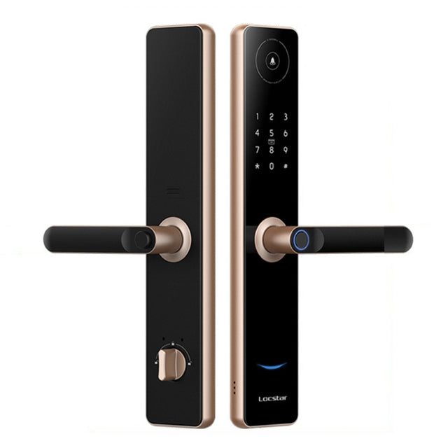 A60 Smart Fingerprint Password Door Lock With Doorbell, Spec: Tuya APP Version Gold