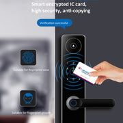 A60 Smart Fingerprint Password Door Lock With Doorbell, Spec: Basic Version Gray