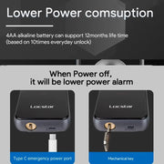 A60 Smart Fingerprint Password Door Lock With Doorbell, Spec: Basic Version Gold