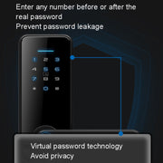 C89 Smart Fingerprint Password Lock Home Indoor Door TUYA System Lock(Black)