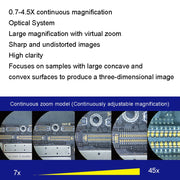 MECHANIC MC-75TimatX Trinocular Stereo Microscope Industrial Grade Can Connect To HD Display