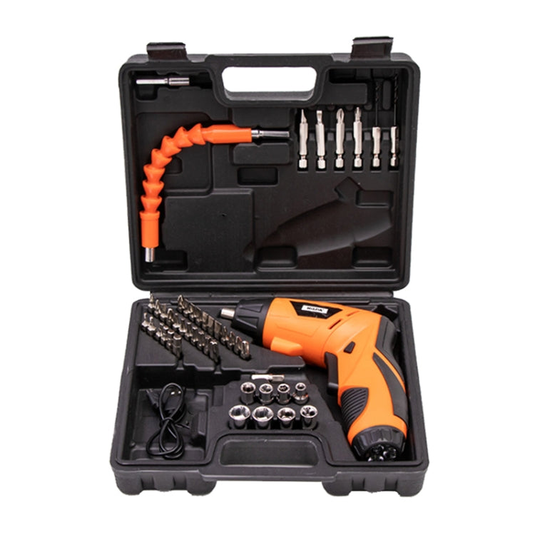 HILDA 47pcs /Set Multi-Function Li-Ion Screwdriver Mini Screwdriver(Orange)