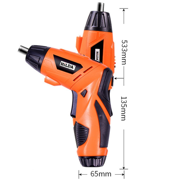 HILDA 47pcs /Set Multi-Function Li-Ion Screwdriver Mini Screwdriver(Orange)