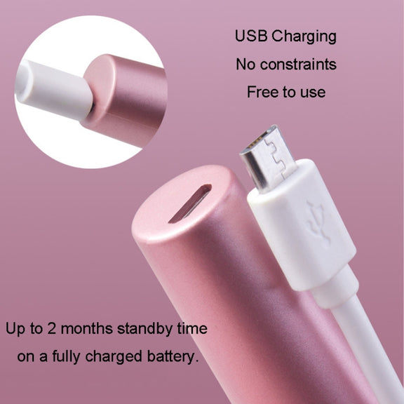 Electrical Nail Polisher Multifunctional Nail Polish Remover Pen Nail Sharpener(Rose Gold)