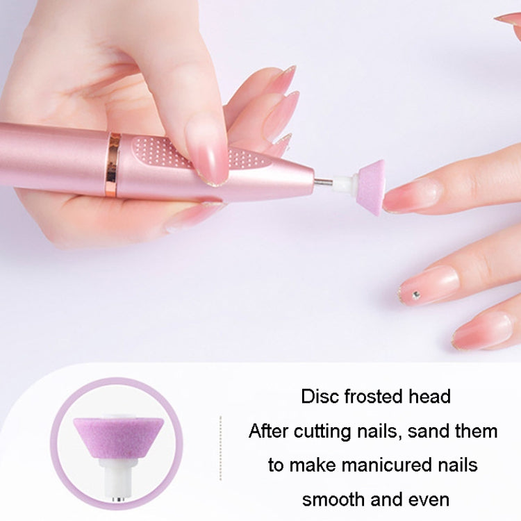 Electrical Nail Polisher Multifunctional Nail Polish Remover Pen Nail Sharpener(Pearl White)