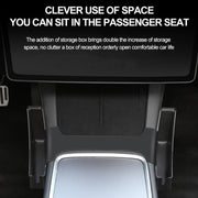 For Tesla Model Y / 3 Center Side Storage Box Side Organizer Saddle Box Interior Modification Accessories