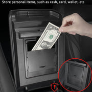 For Tesla Model Y / 3  Armrest Hidden Storage Box Central Control Storage Box